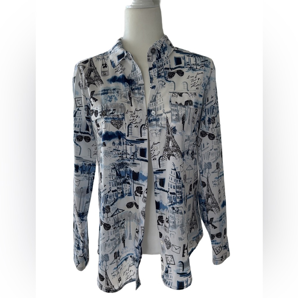 KARL LAGERFELD PARIS Small - blue, white, and black